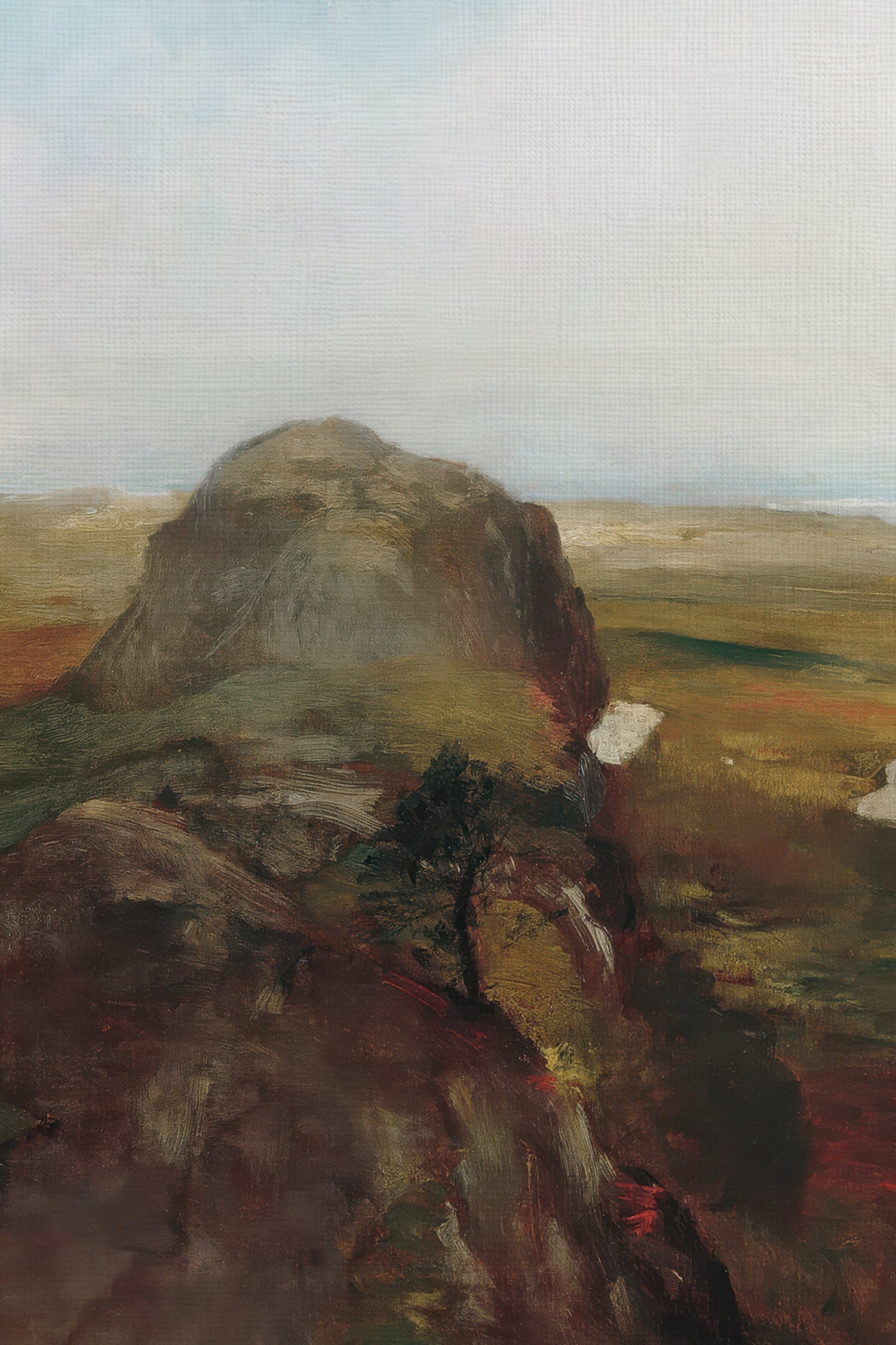 ANCIENT ROCK, Artwork on stretched canvas, framed Vintage Gold