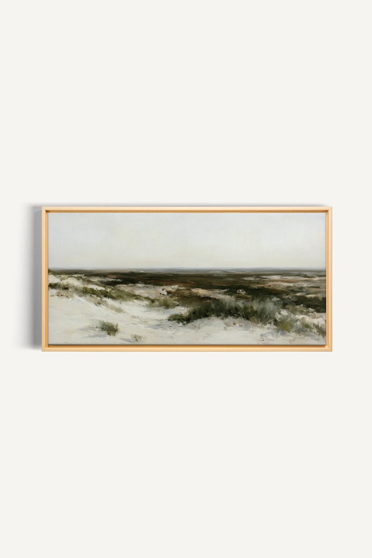 AU GRÉ DU RIVAGE, Oeuvre sur toile étirée, encadré Naturel Clair