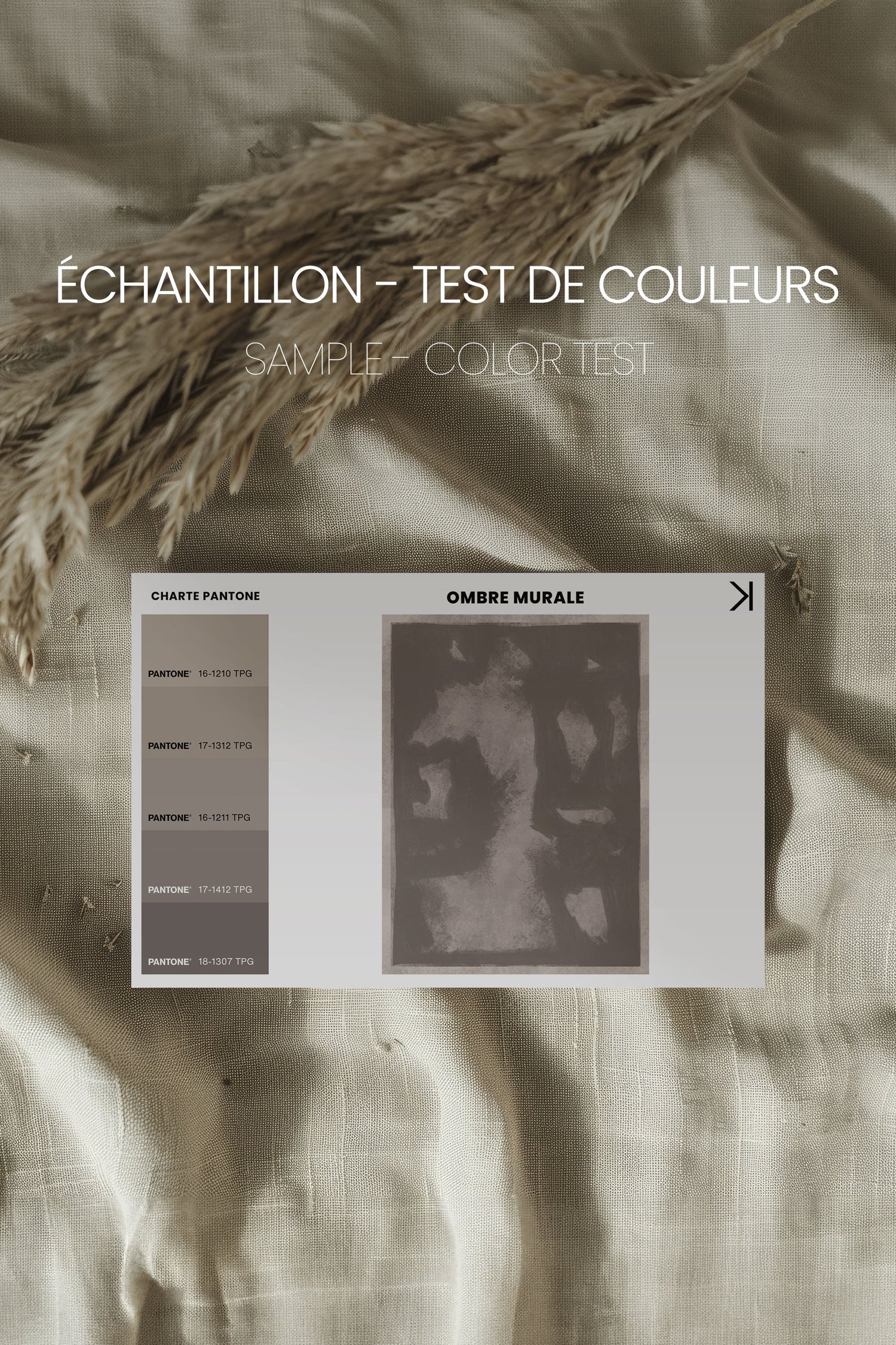 OLEKA CANVAS - OMBRE MURALE, Oeuvre sur toile étirée, encadré Blanc