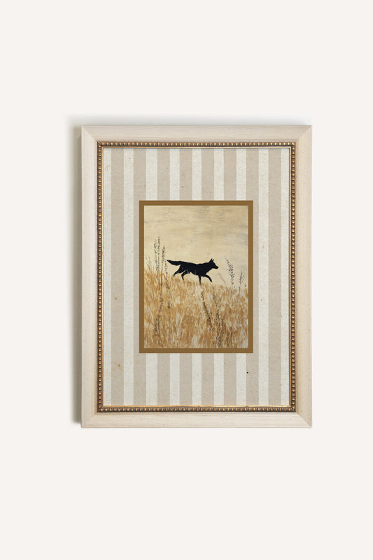 L'OMBRE DES PRÉS, Oeuvre sur toile rigide, encadré Vintage Blanc