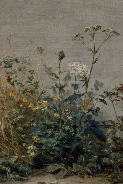 UNTAMED FIELD, Oeuvre sur toile rigide, encadré Vintage Or