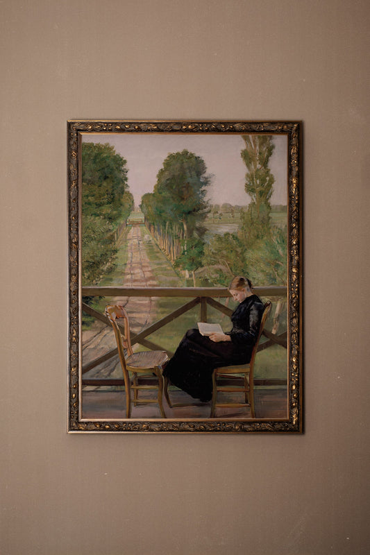 LECTURE D'ÉTÉ, CADRE VINTAGE BRONZE
