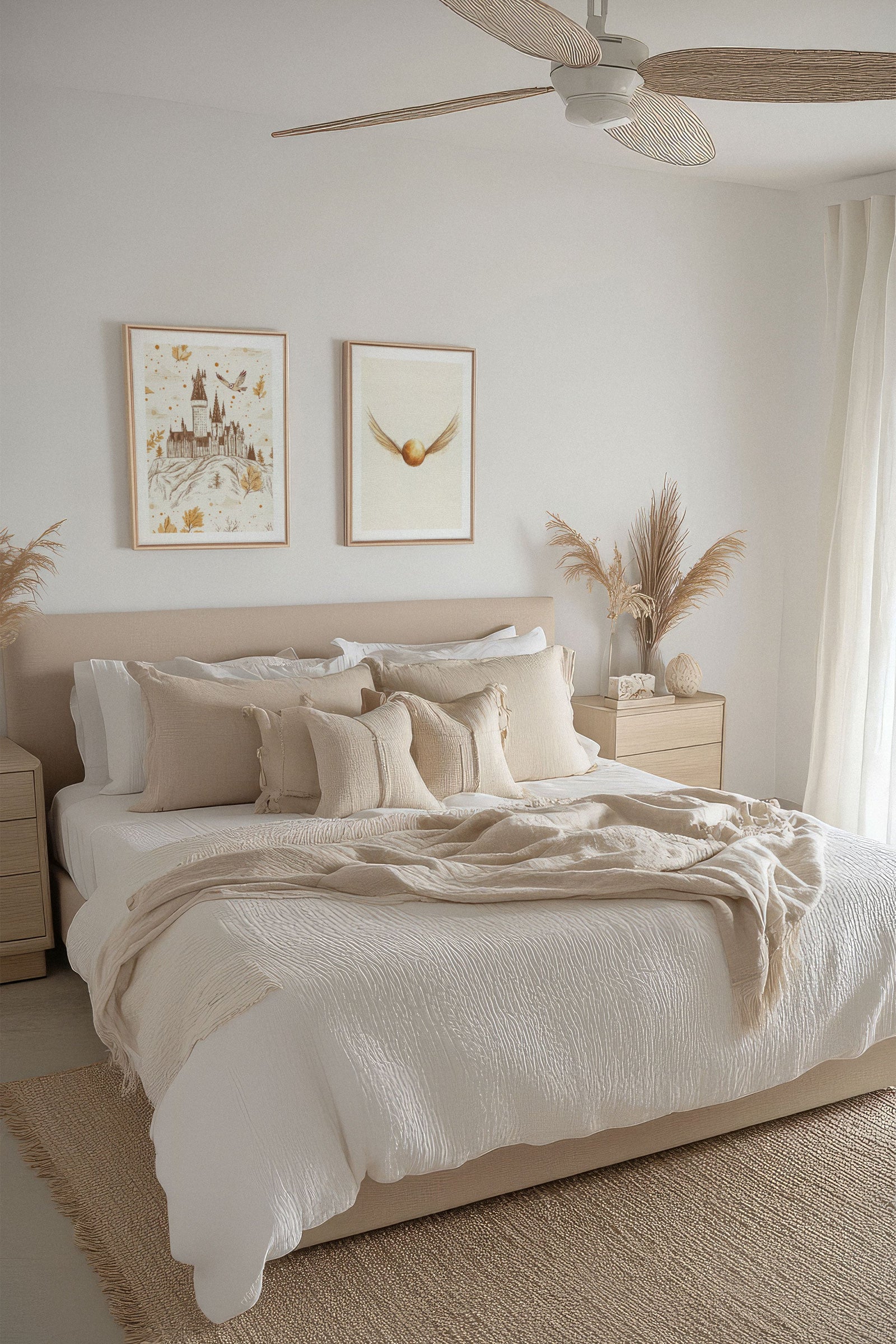 GOLDEN WINGS DUO, 2 Oeuvres sur toile étirée, encadré Noir