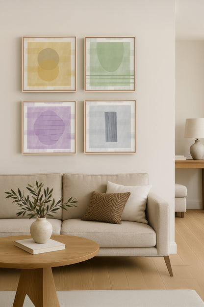 PASTEL QUATUOR (4 works on stretched canvas)
