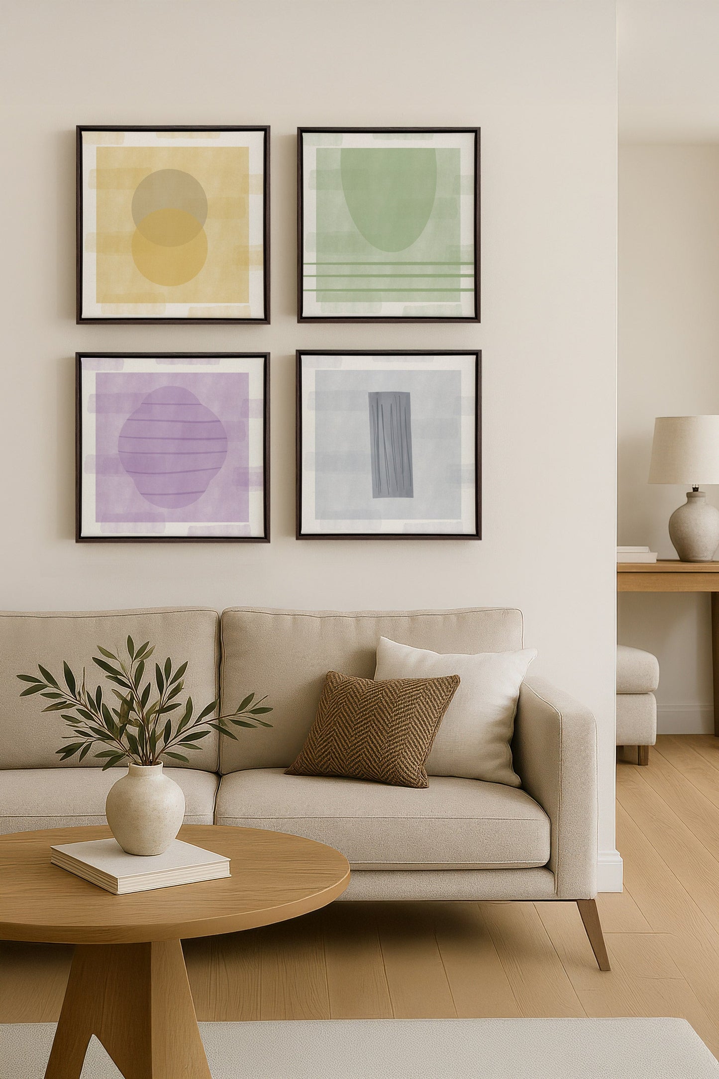PASTEL QUATUOR (4 works on stretched canvas)