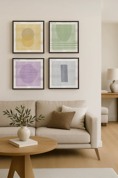 PASTEL QUATUOR (4 works on stretched canvas)