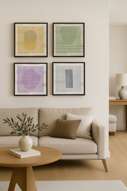 PASTEL QUATUOR (4 works on stretched canvas)