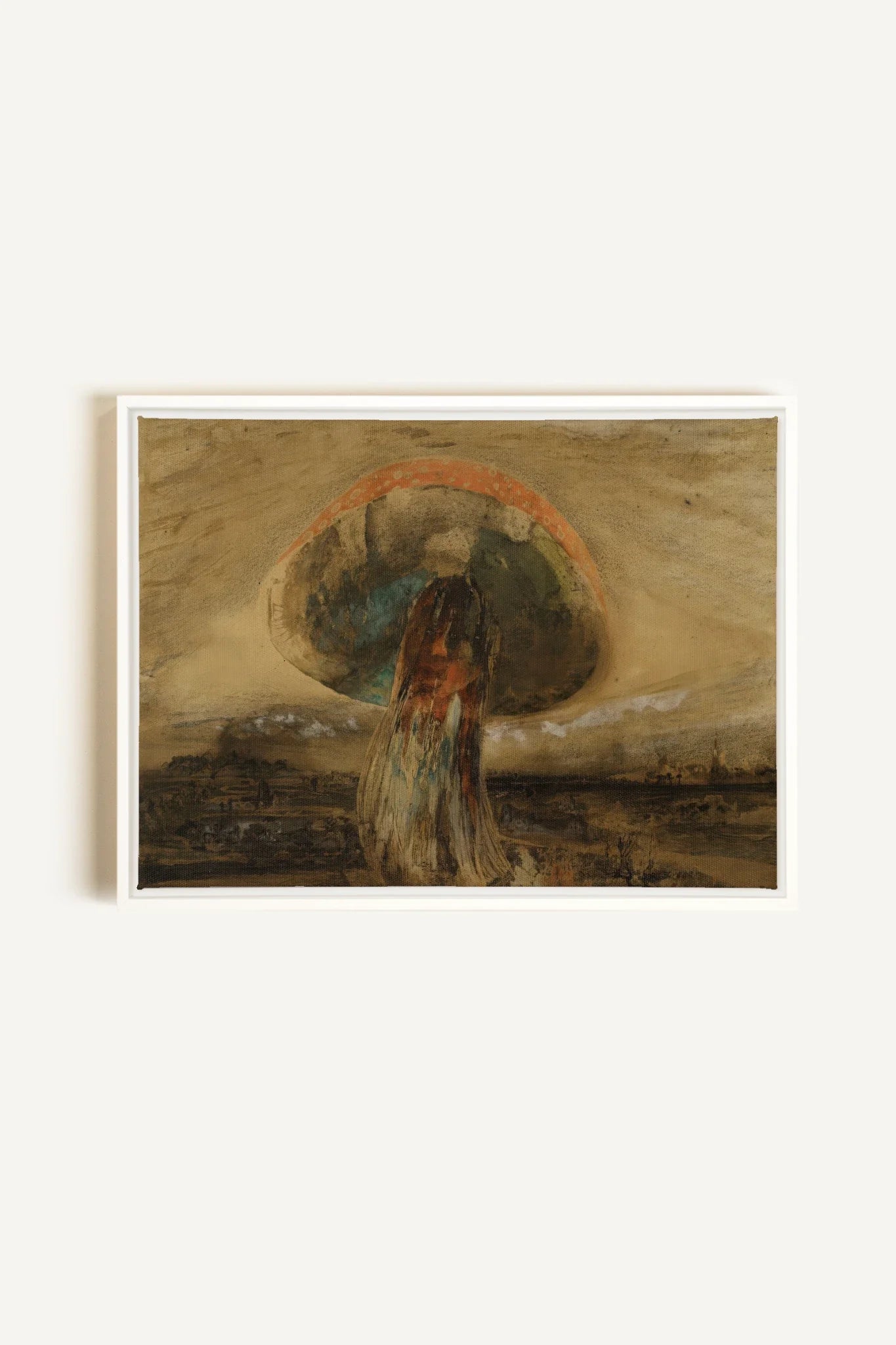 ROOTED DREAM, Artwork on stretched canvas, framed in white