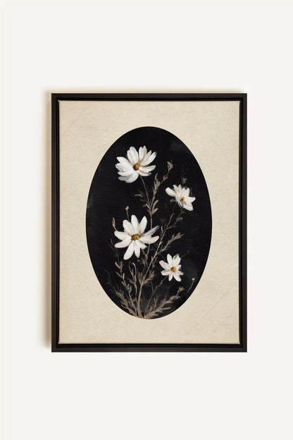 ECLIPSE FLOWERS, Oeuvre sur toile étirée, encadré Noir
