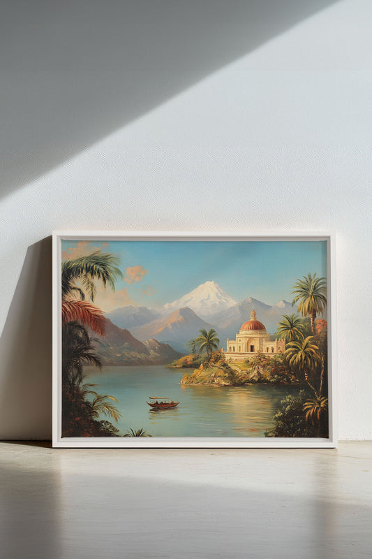 PALACE BY THE LAKE, Work on stretched canvas