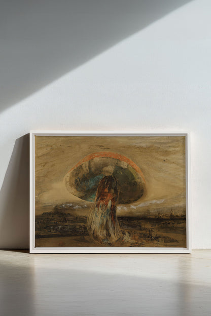 ROOTED DREAM, Artwork on stretched canvas, framed in white