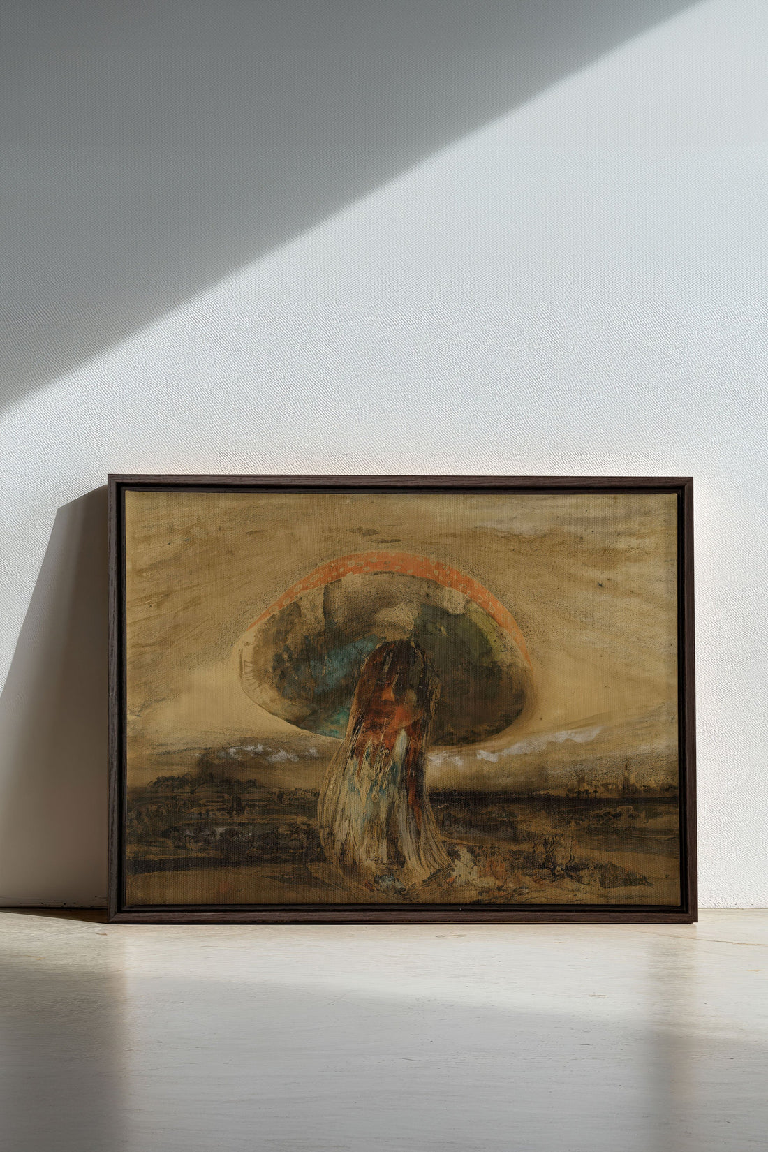 ROOTED DREAM, Oeuvre sur toile étirée, encadré Brun Noyer