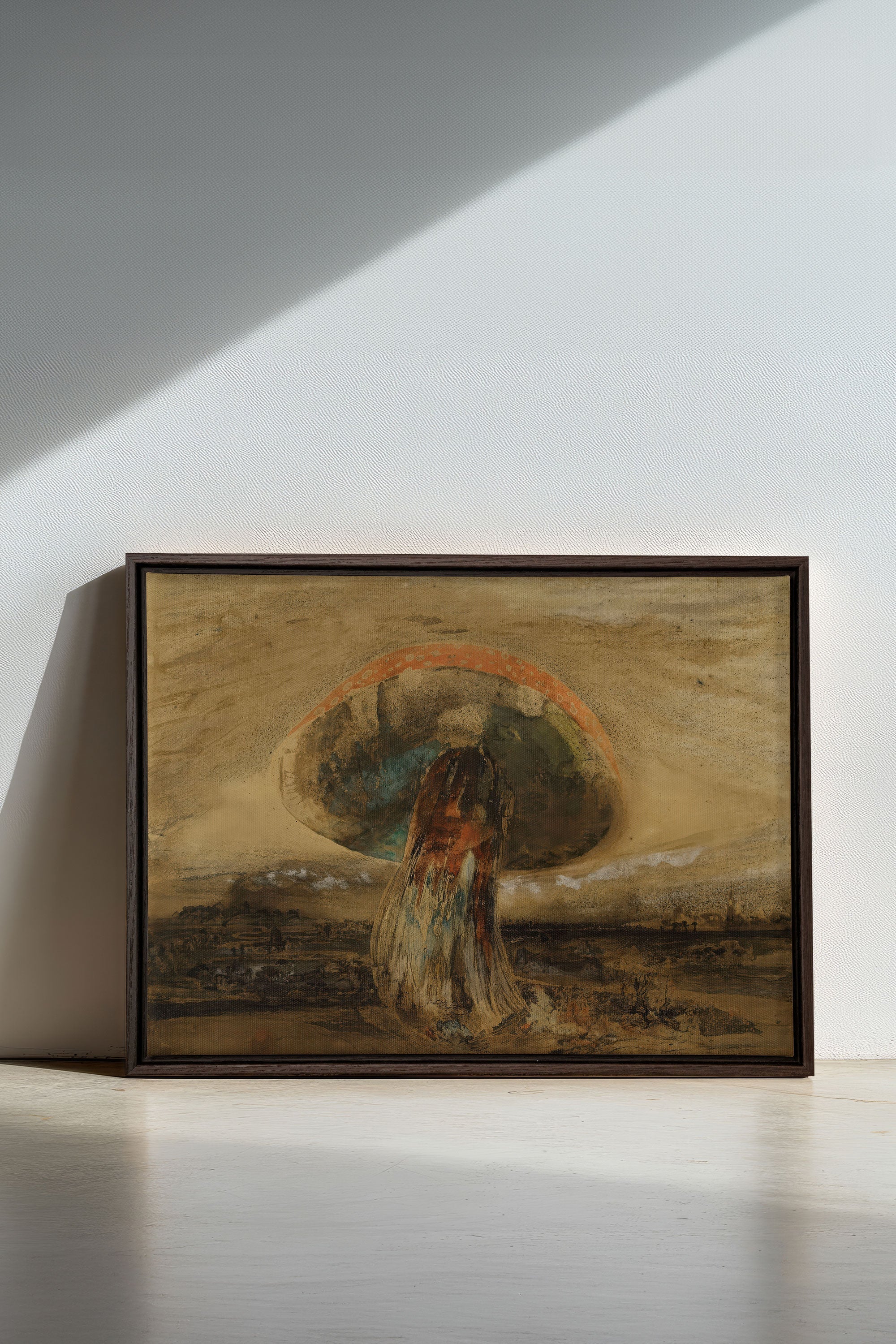 ROOTED DREAM, Oeuvre sur toile étirée, encadré Brun Noyer