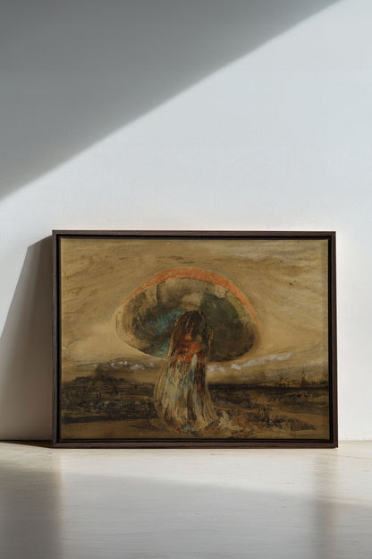 ROOTED DREAM, Oeuvre sur toile étirée, encadré Brun Noyer