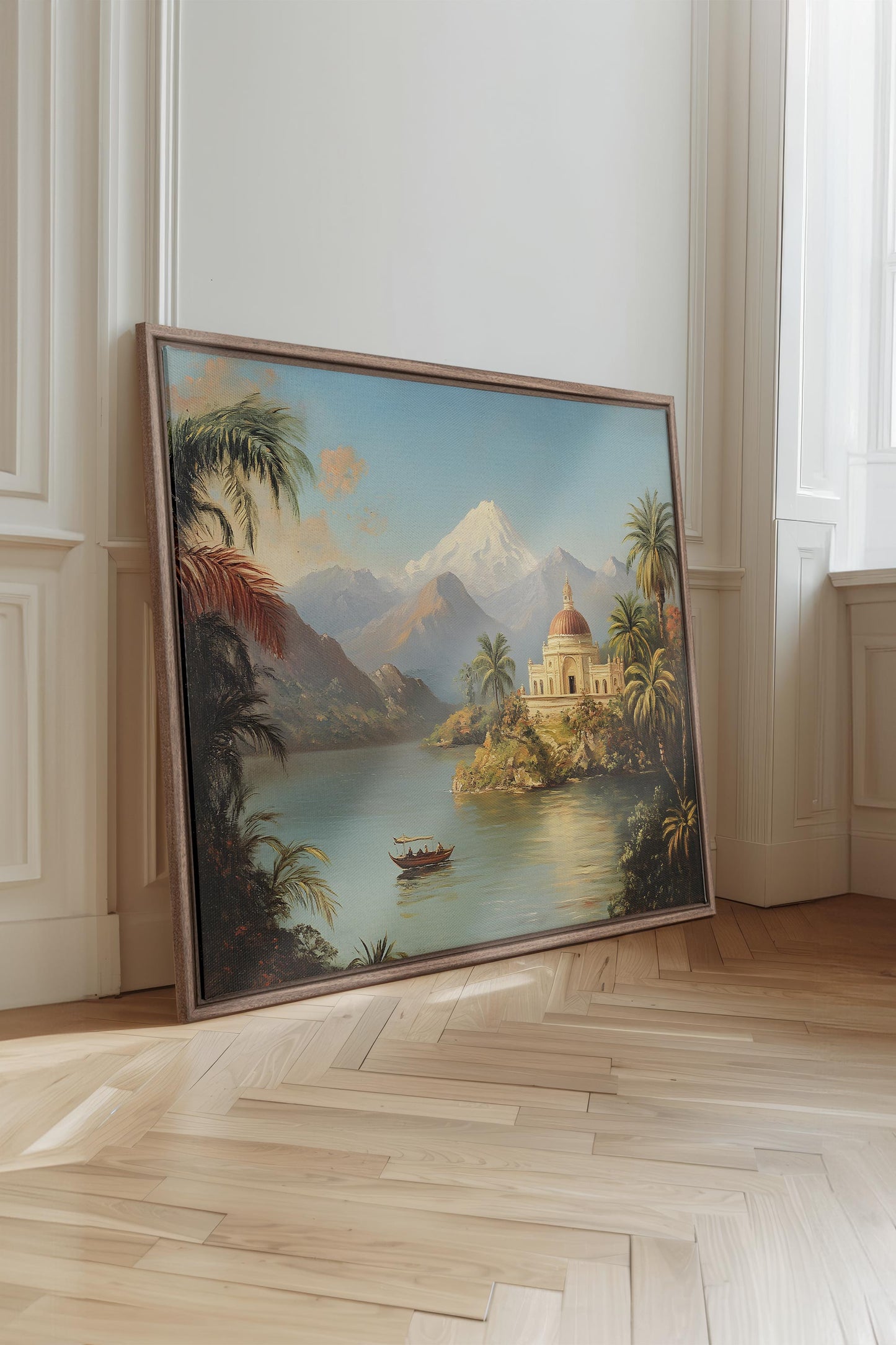 PALACE BY THE LAKE, Work on stretched canvas