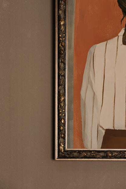 ÉCHO DU SILENCE, Oeuvre sur toile rigide, encadré Vintage Bronze