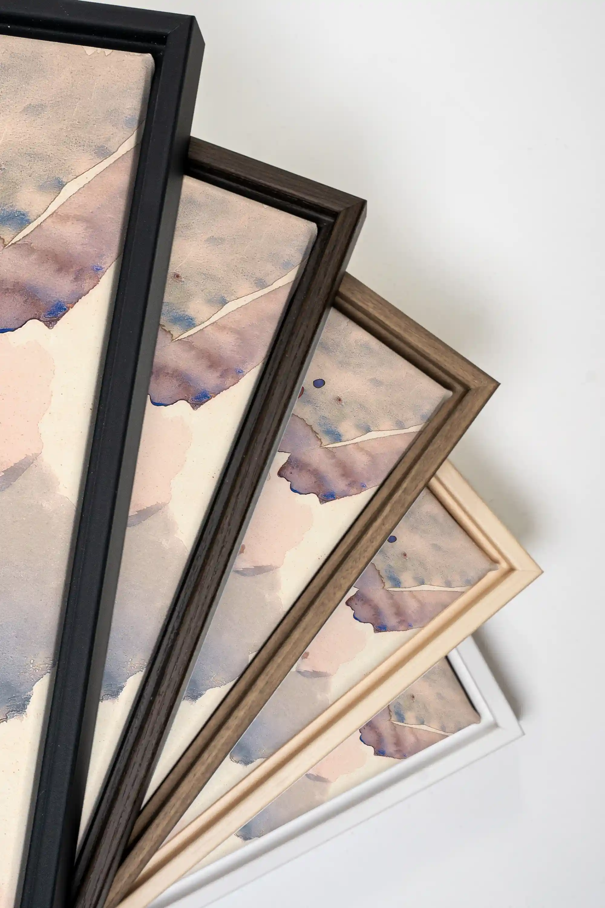 FROSTED PASTELS, Oeuvre sur toile étirée, encadré Naturel Clair