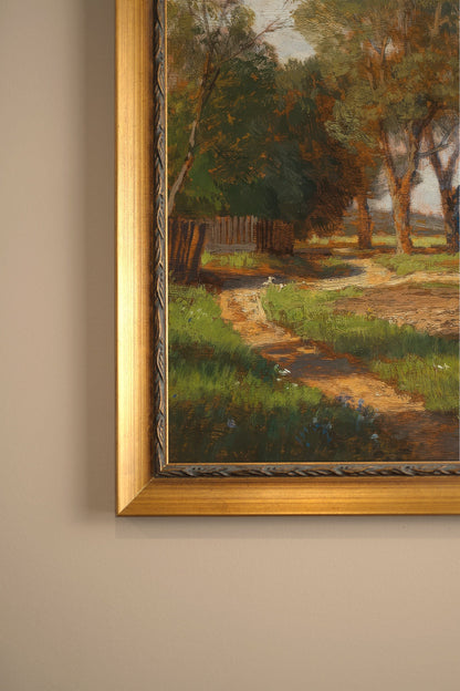 CHANTS DE LA TERRE, Oeuvre sur toile rigide, encadré Vintage Or