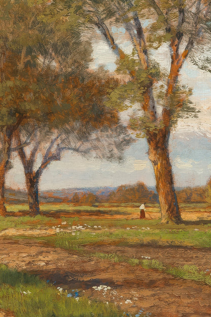 CHANTS DE LA TERRE, Oeuvre sur toile rigide, encadré Vintage Or