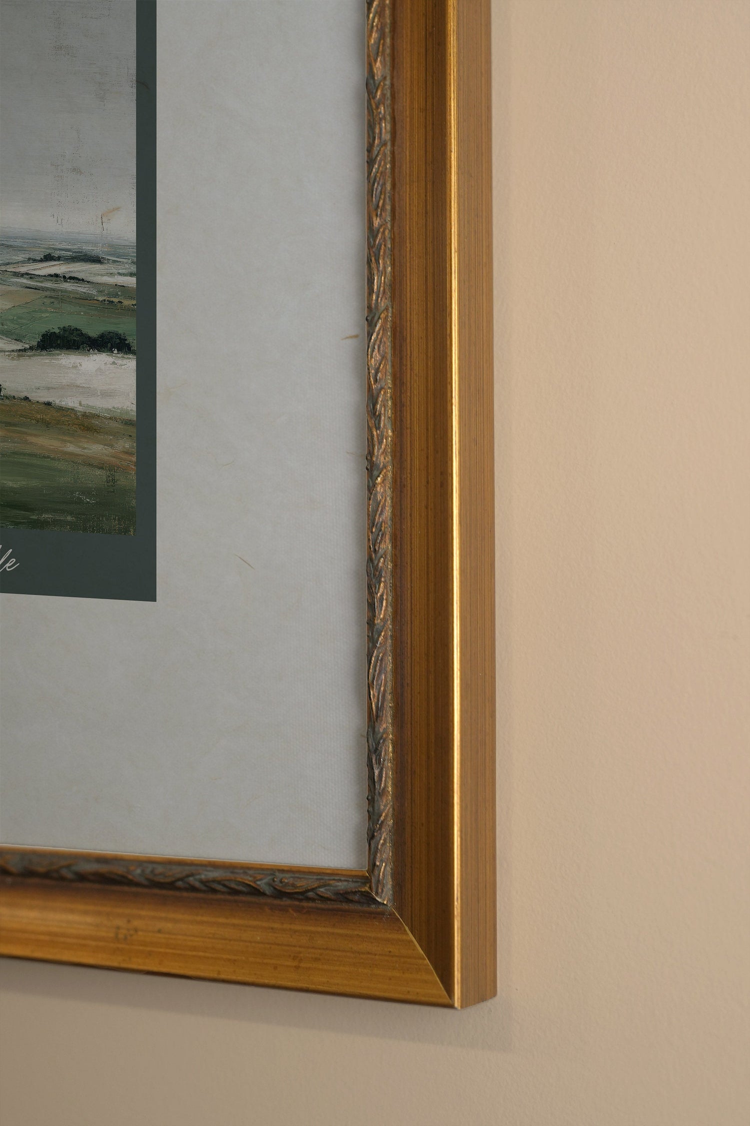 SAINTE-CAMILLE, Oeuvre sur toile rigide, encadré Vintage Or
