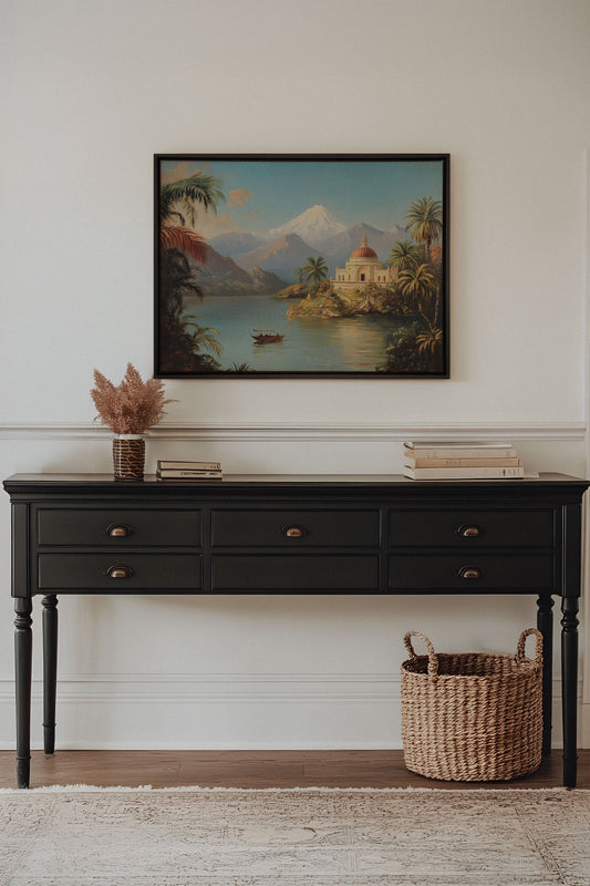 PALACE BY THE LAKE, Work on stretched canvas
