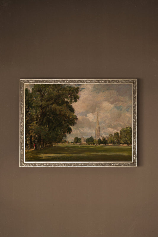 SALISBURY CATHEDRAL, VINTAGE SILVER FRAME