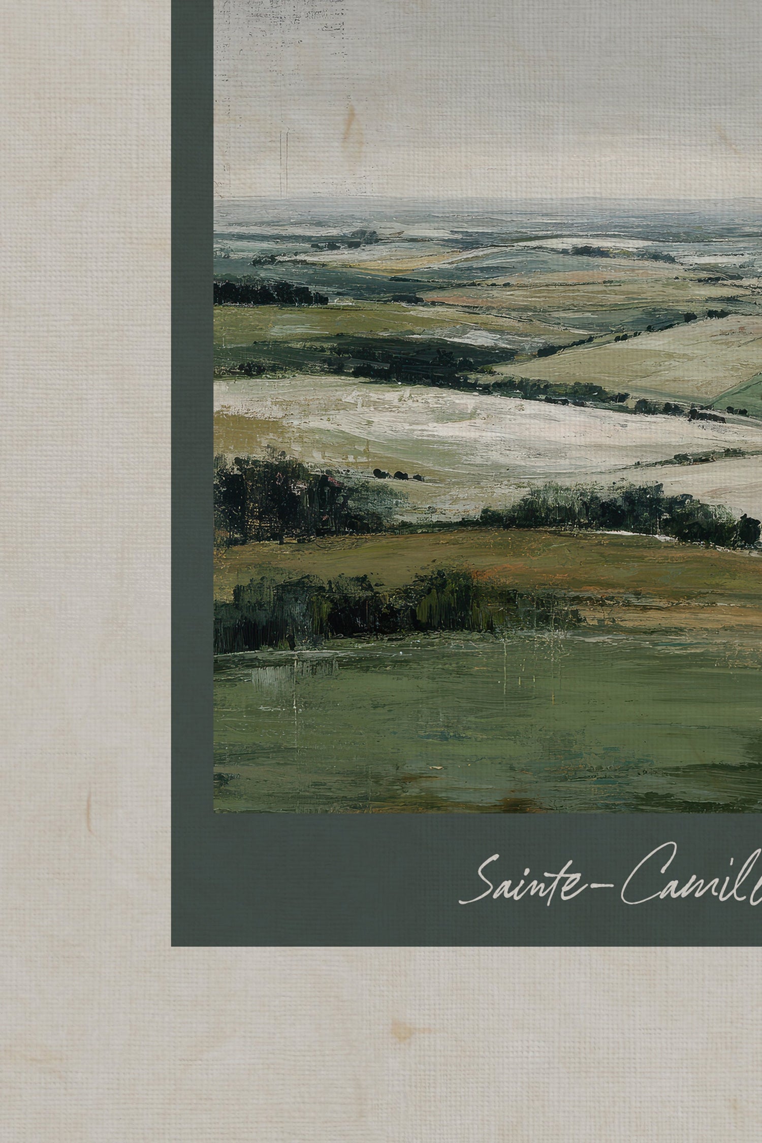 SAINTE-CAMILLE, Oeuvre sur toile rigide, encadré Vintage Or