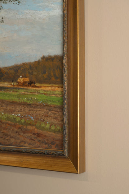 CHANTS DE LA TERRE, Oeuvre sur toile rigide, encadré Vintage Or