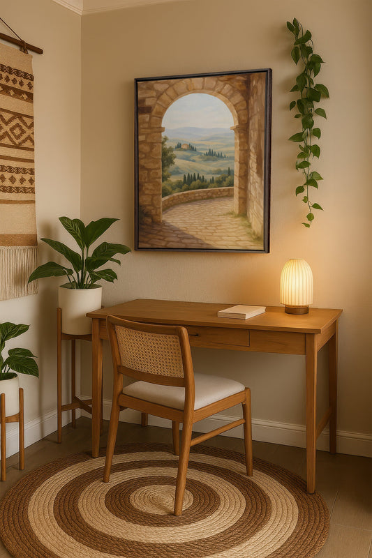 CHEMIN DORÉ, Oeuvre sur toile étirée