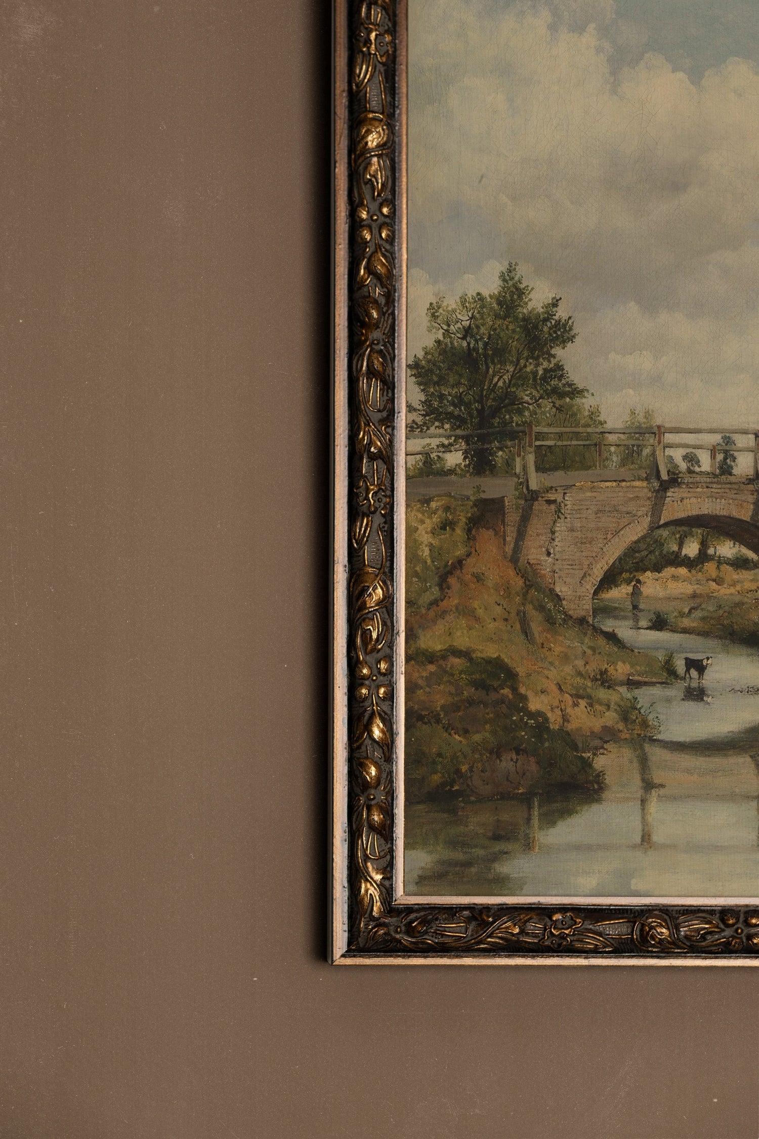 SENTIER DU TEMPS, Artwork on rigid canvas, framed in Vintage Bronze