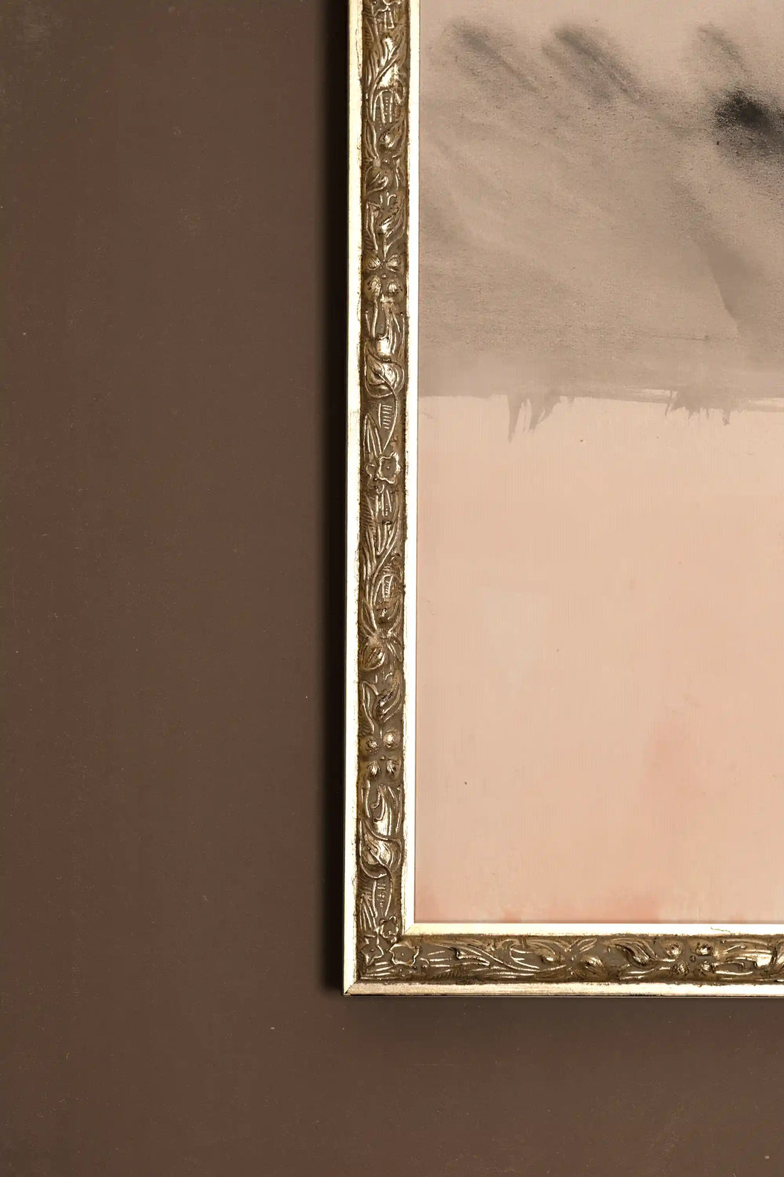 PRÉSENCE FLORALE, Oeuvre sur toile rigide, encadré Vintage Argent