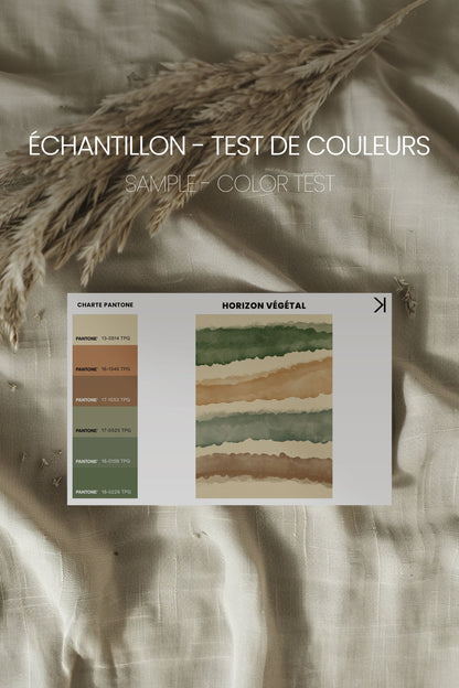 OLEKA CANVAS - HORIZON VÉGÉTAL, Oeuvre sur toile étirée, encadré Noir