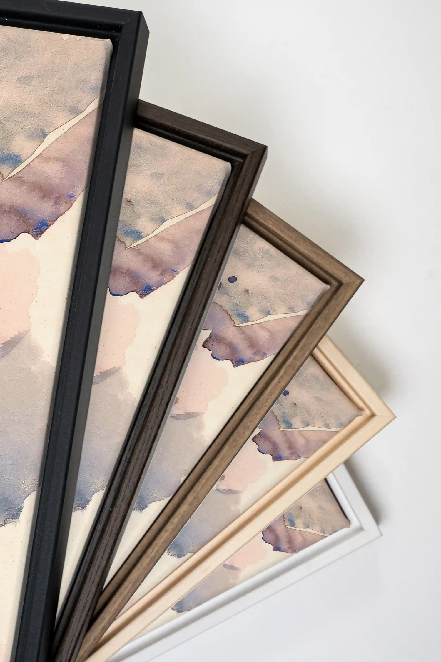 FROSTED PASTELS, Oeuvre sur toile étirée, encadré Blanc