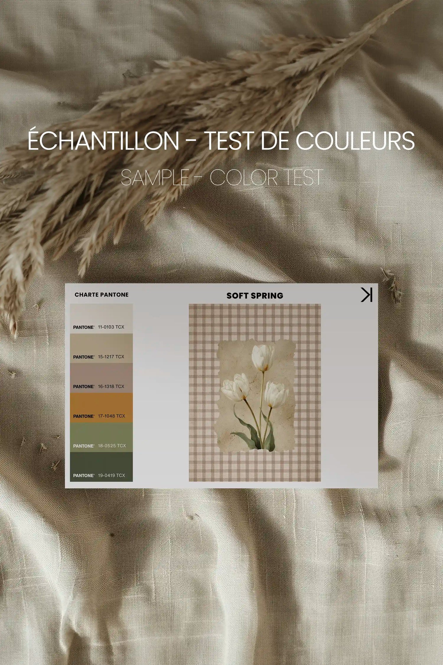 SOFT SPRING, Oeuvre sur toile étirée, encadré Blanc