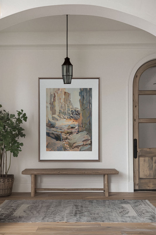 ROCKY PATHWAY, Work on stretched canvas