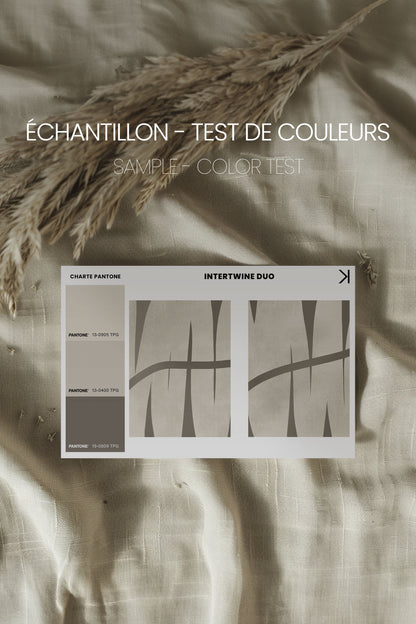 OLEKA CANVAS - INTERTWINE DUO, 2 Oeuvres sur toile étirée, encadré Brun Chêne
