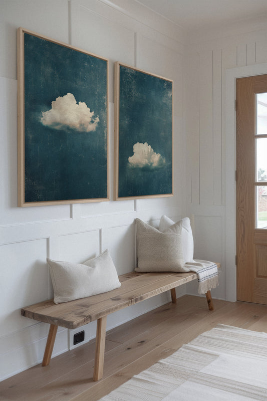 TWILIGHT BLUE SET (2 Works on stretched canvas)