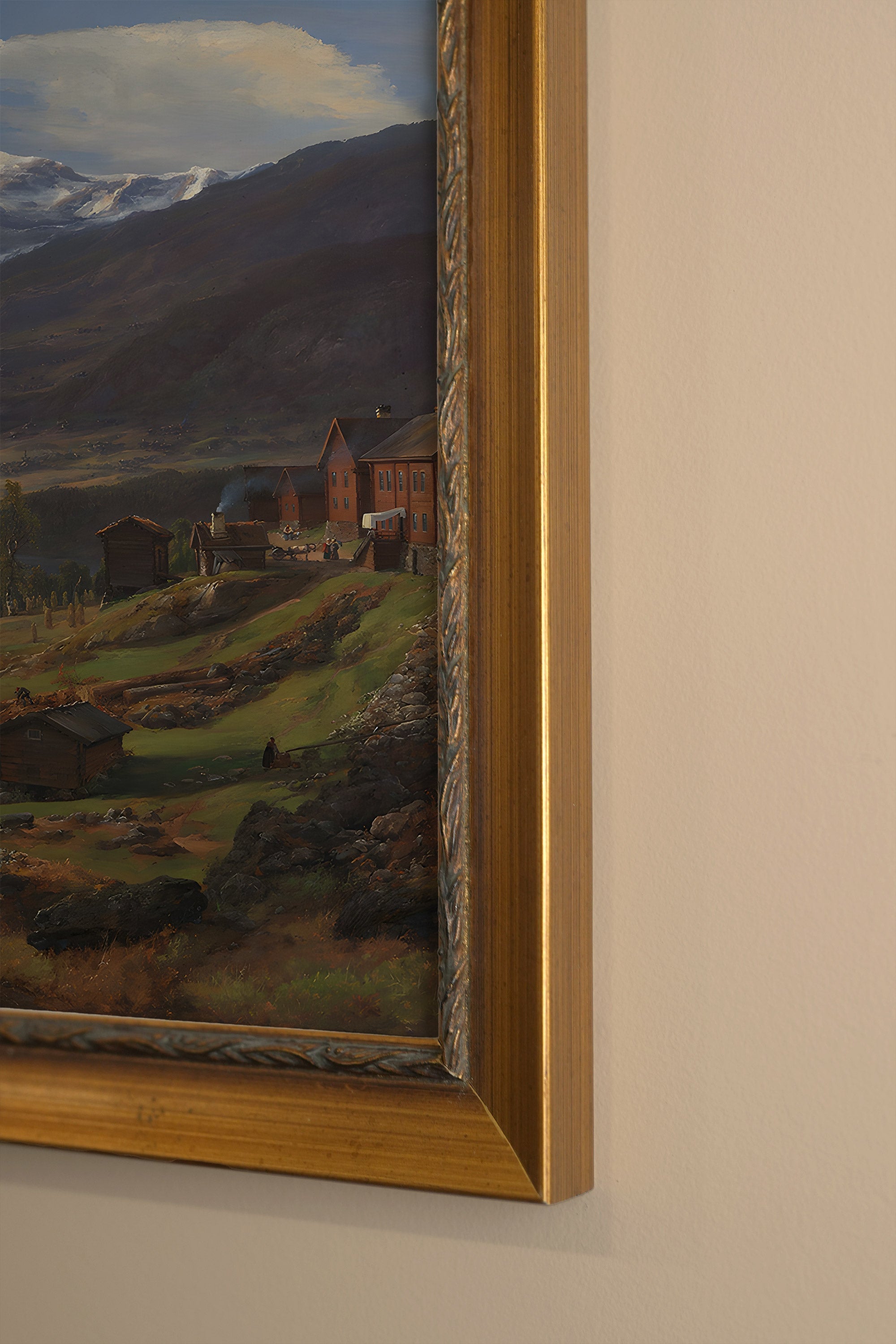 SOUFFLE DES SOMMETS, Oeuvre sur toile rigide, encadré Vintage Or