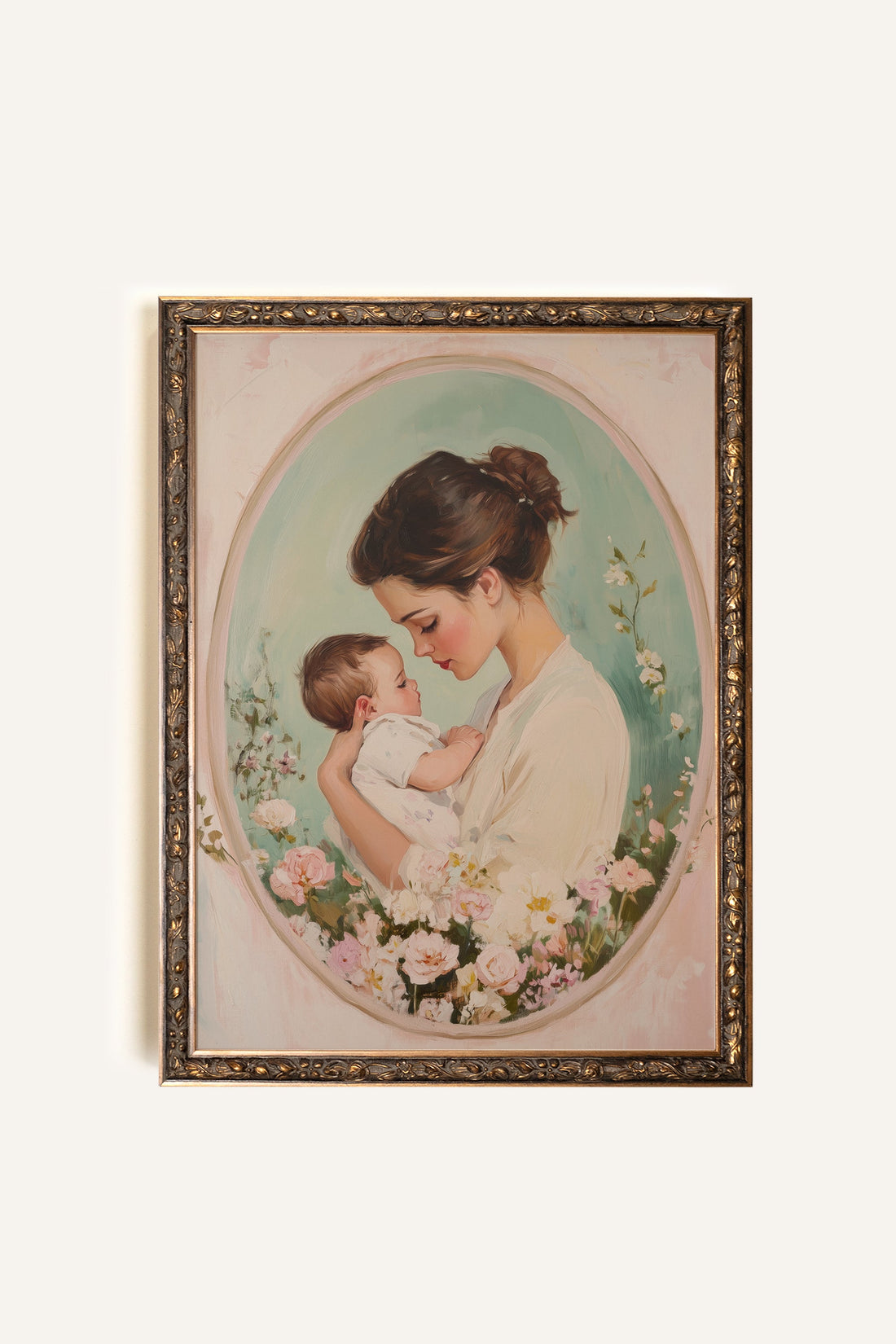 DOUX LIEN, Oeuvre sur toile étirée, encadré Vintage Bronze
