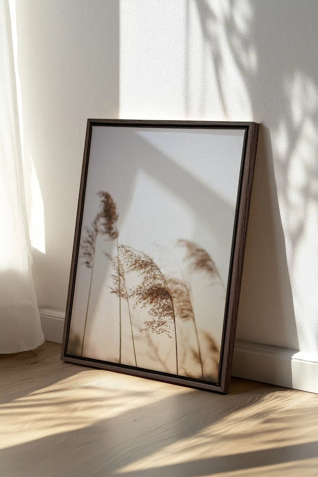 AFTERNOON, Artwork on stretched canvas, framed in Walnut Brown