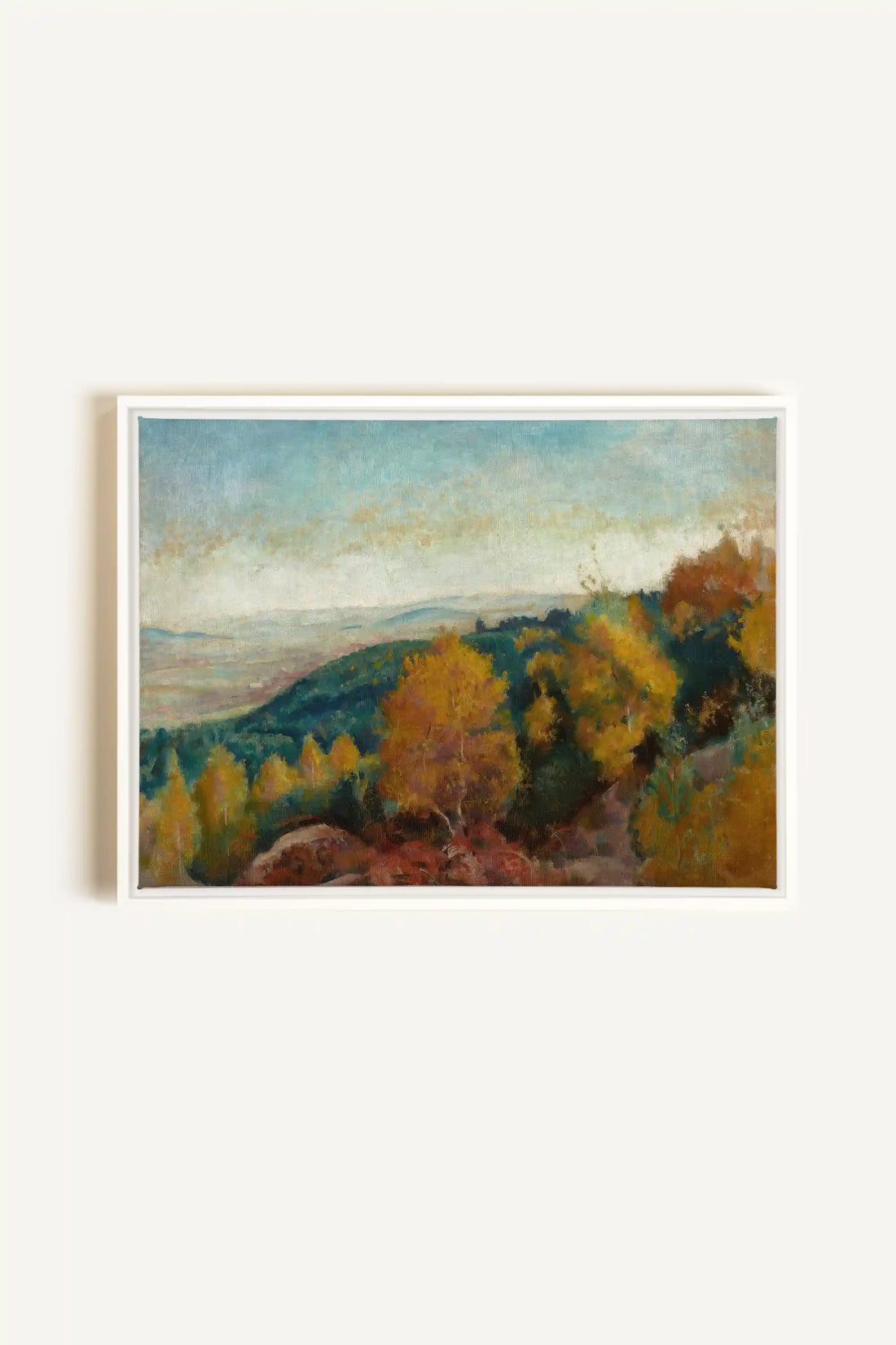 AMBER HILLS, Oeuvre sur toile étirée, encadré Blanc