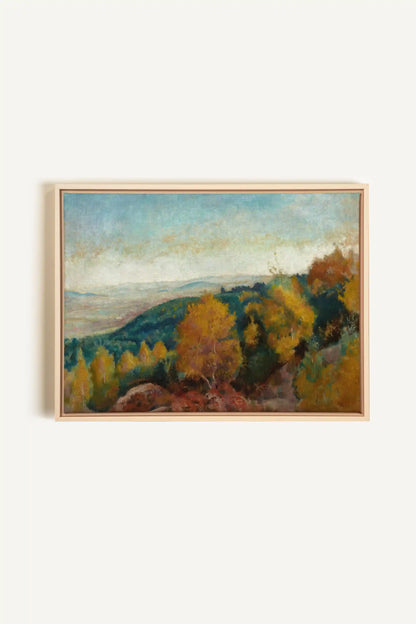 AMBER HILLS, Oeuvre sur toile étirée, encadré Naturel Clair
