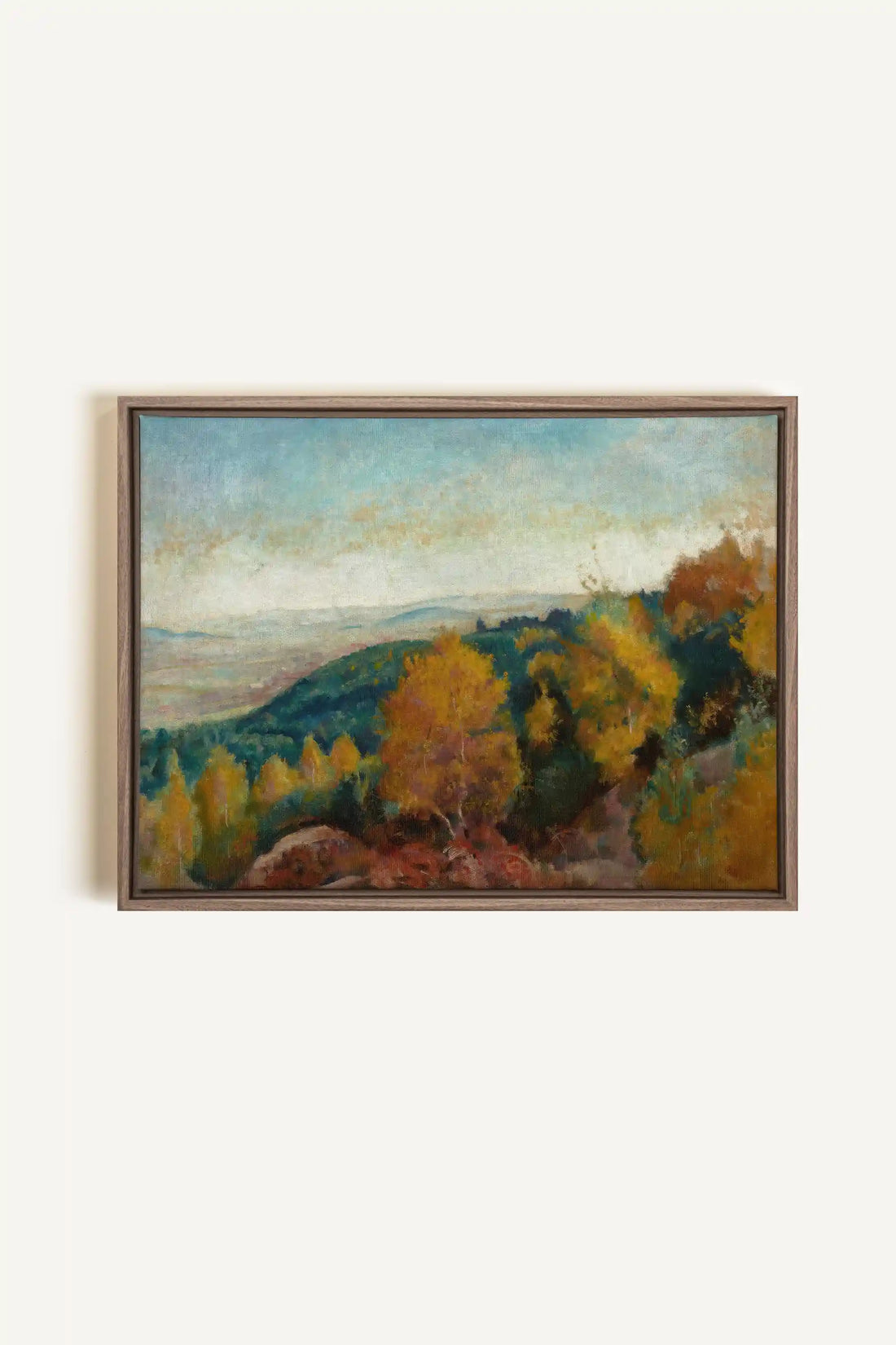 AMBER HILLS, Oeuvre sur toile étirée, encadré Brun Chêne