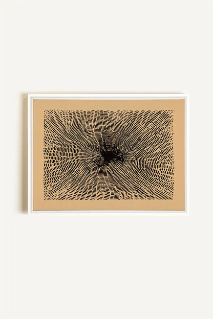 ANCIENT ROOTS, Oeuvre sur toile étirée, encadré Blanc