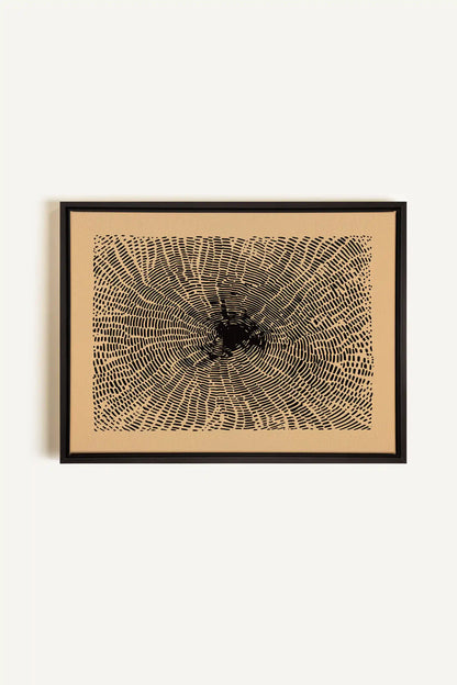 ANCIENT ROOTS, Oeuvre sur toile étirée, encadré Noir