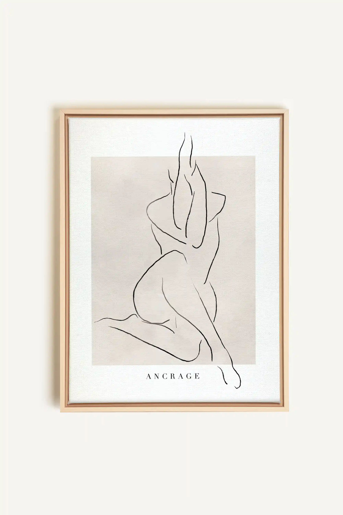 ANCRAGE, Artwork on stretched canvas, framed Natural Light