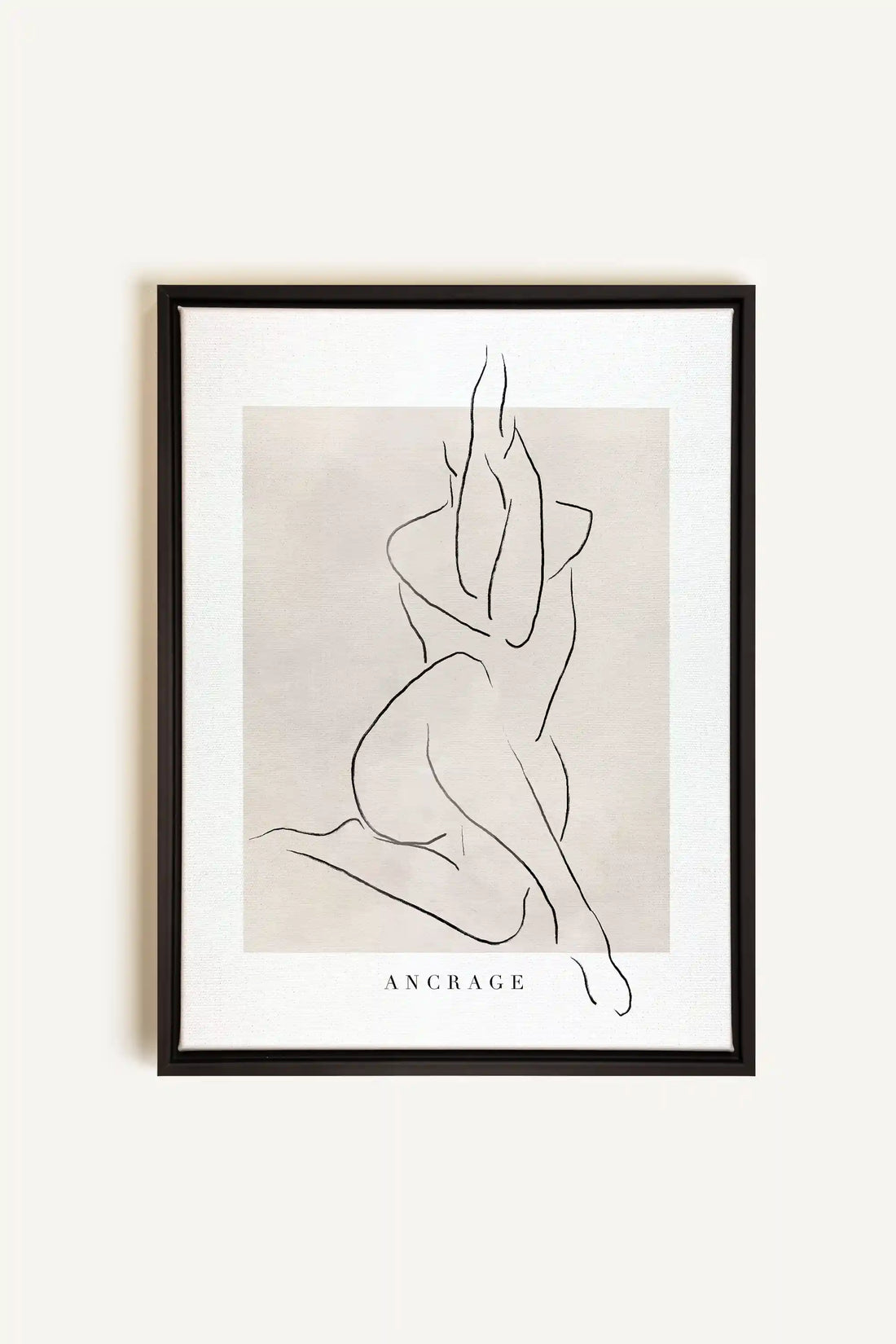 ANCRAGE, Artwork on stretched canvas, framed in black