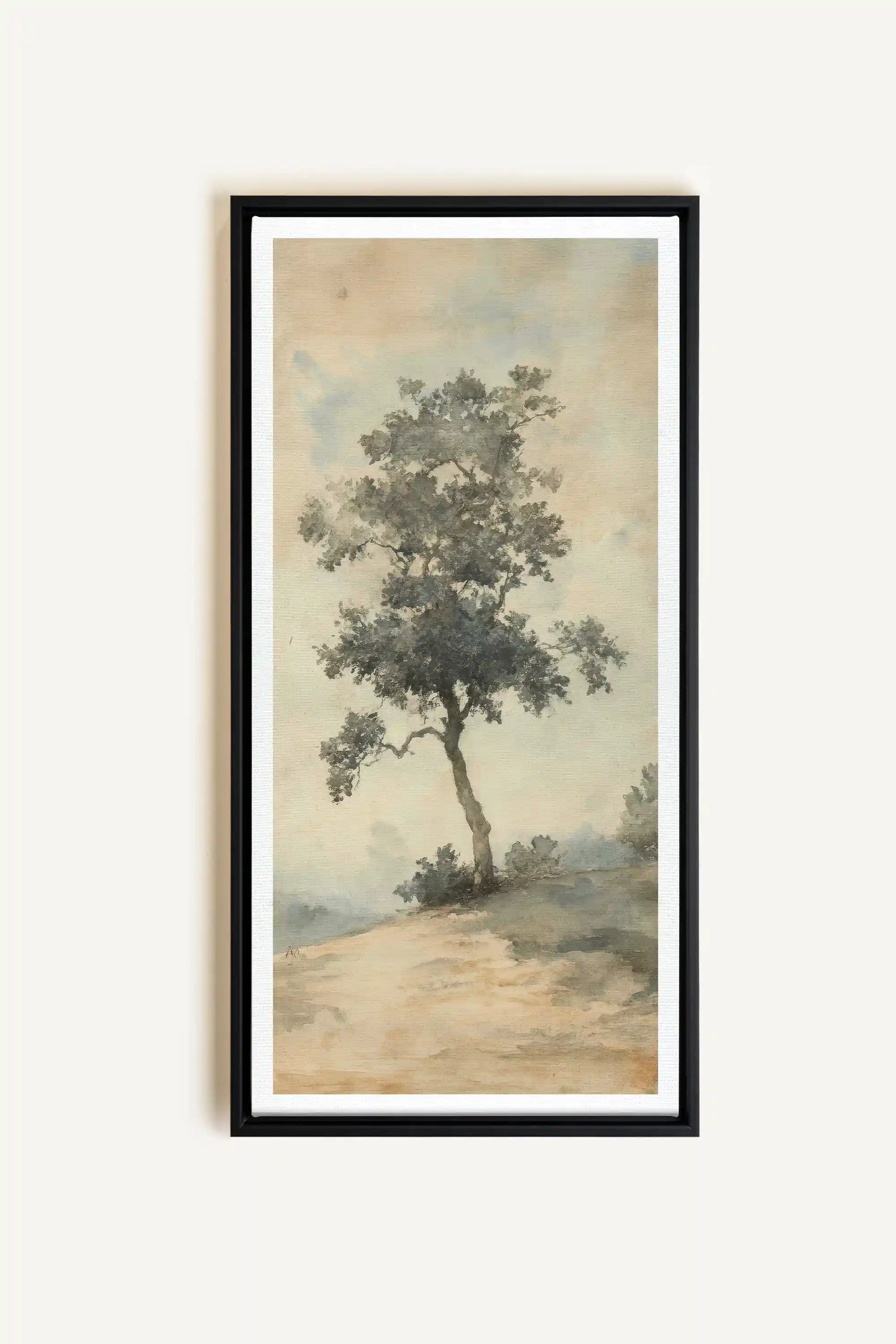 ARBRE DES SOUVENIRS, Oeuvre sur toile étirée, encadré Noir