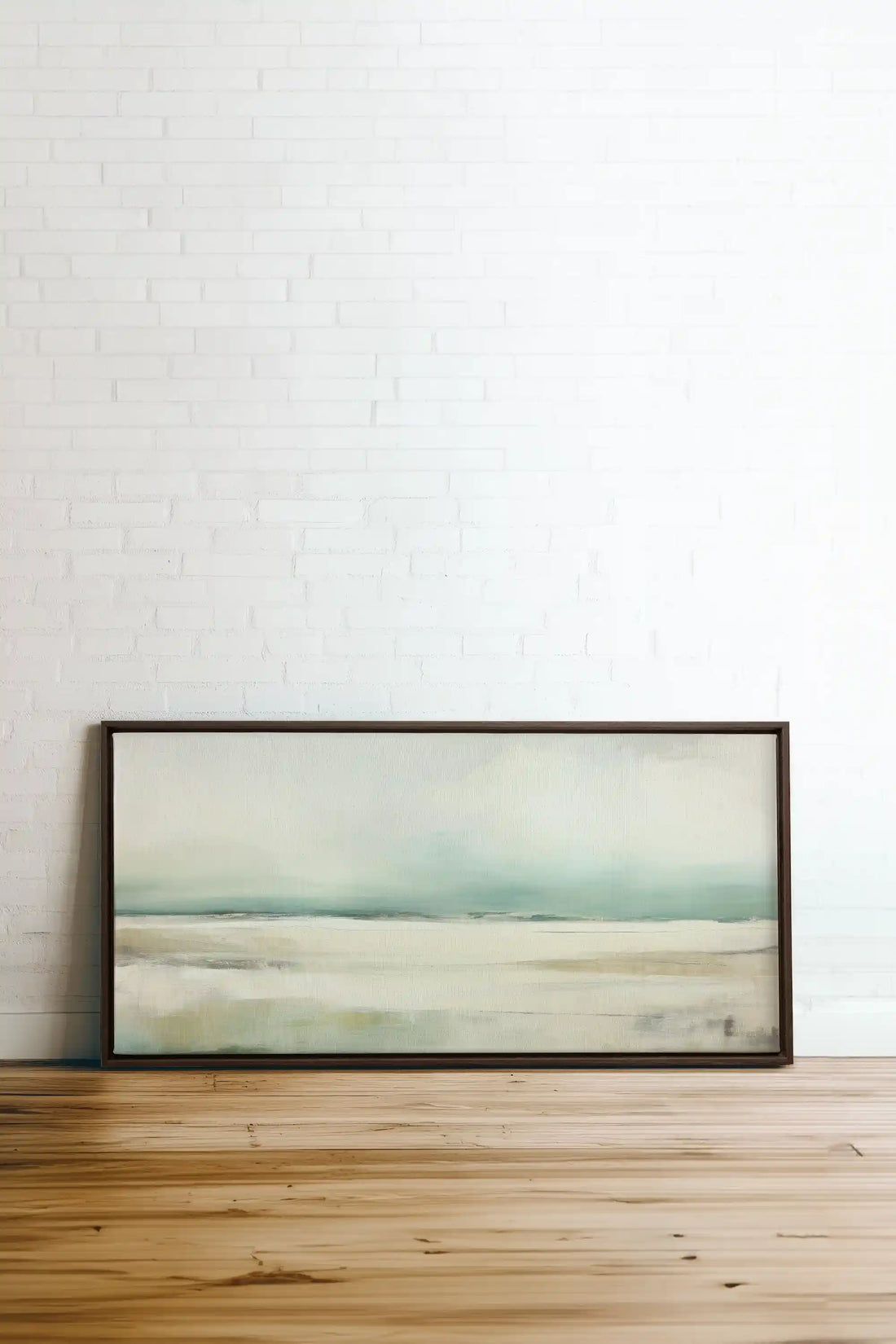 ARTIC STROKES, Artwork on stretched canvas, framed in Walnut Brown