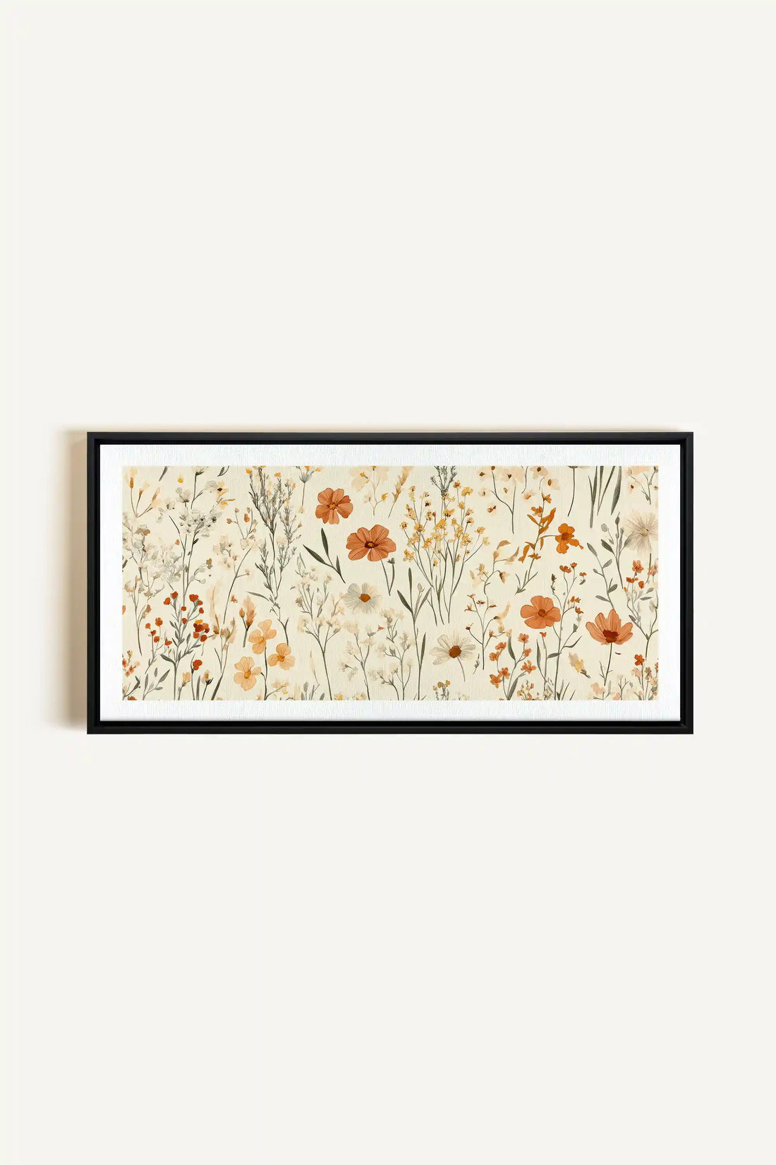 AUTUMN GARDEN, Artwork on stretched canvas, framed in black